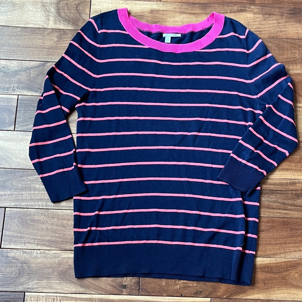 Halogen striped sweater.